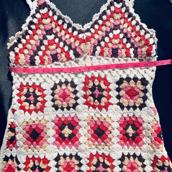 Lucky Brand NWT
Pink Granny Square Crochet Mini Dress - Picture 4 of 8